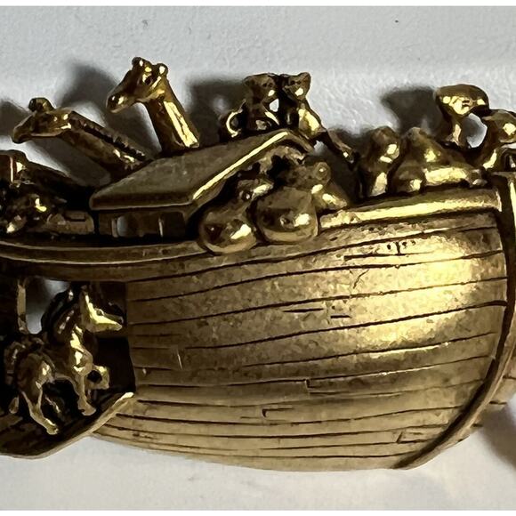 Key Chain Primavera AJC Penny Noah's Ark and Animals Gold Tone Heavy Vintage - Picture 3 of 7